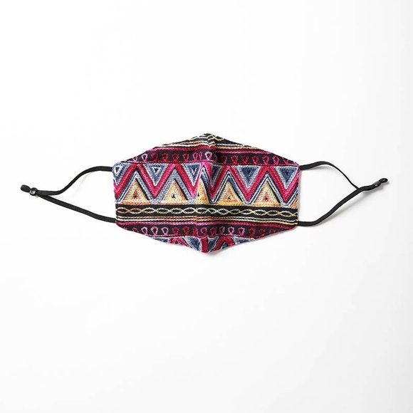 Decorative Pattern Embroidered Face Mask - Picture 3 of 5
